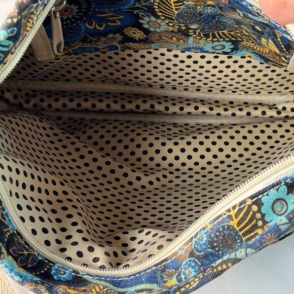 Malirona Canvas Floral Handbag Multi Pockets Women's High Quality Tote Blue - Picture 11 of 16